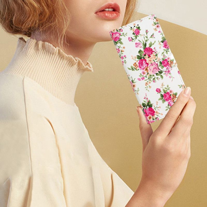 Κάλυμμα Oppo Reno 8 Pro με κορδονι Strap Liberty Flowers